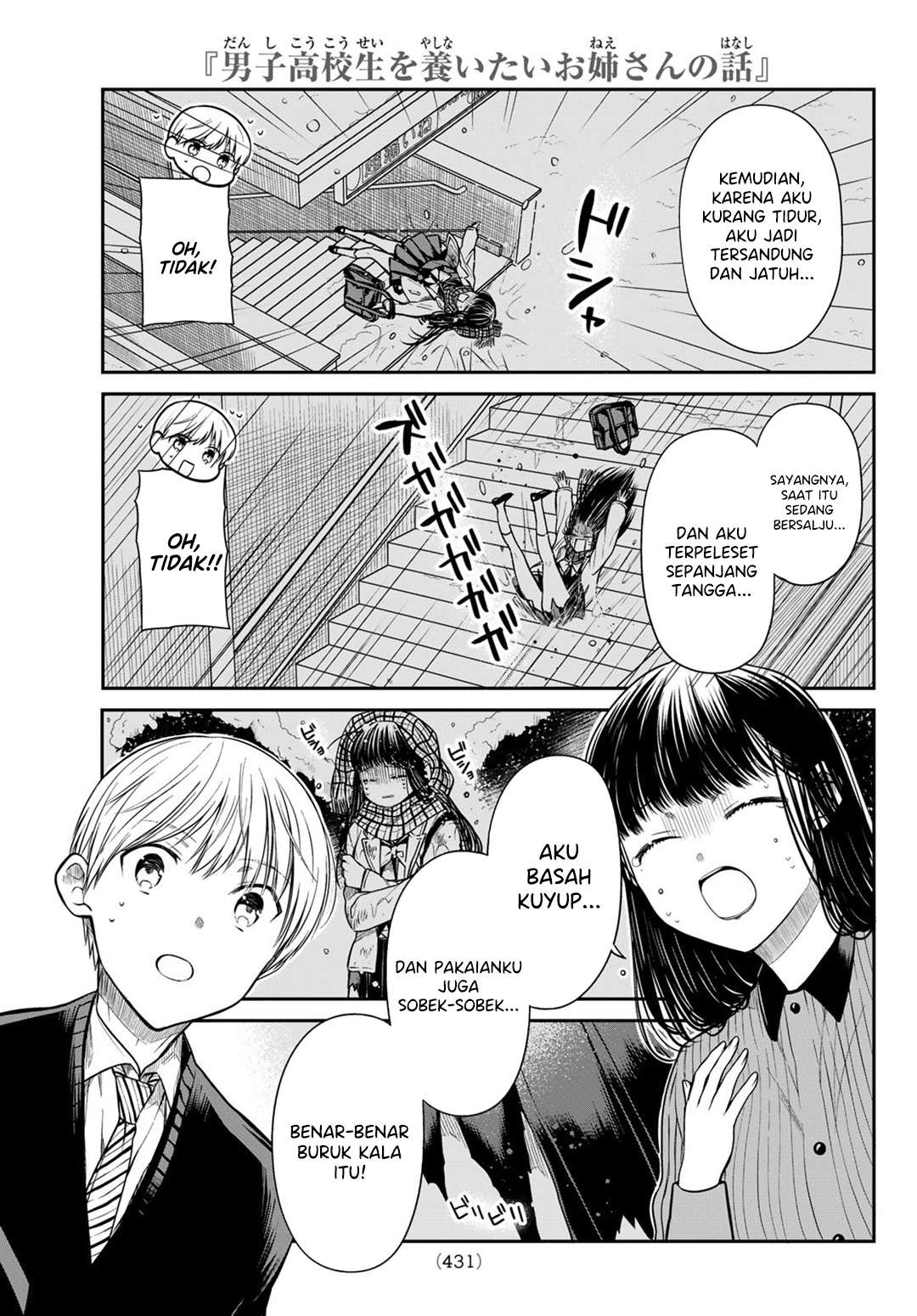 Danshi Koukousei wo Yashinaitai Onee-san no Hanashi Chapter 343 Bahasa Indonesia